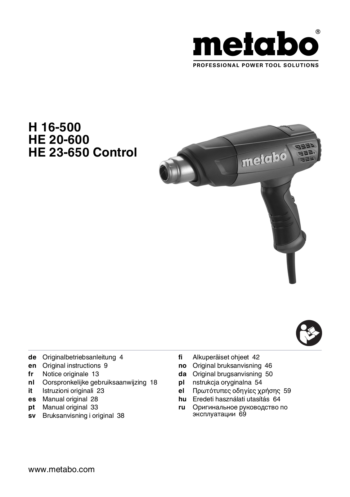 Metabo HE 23-650 Control User Manual