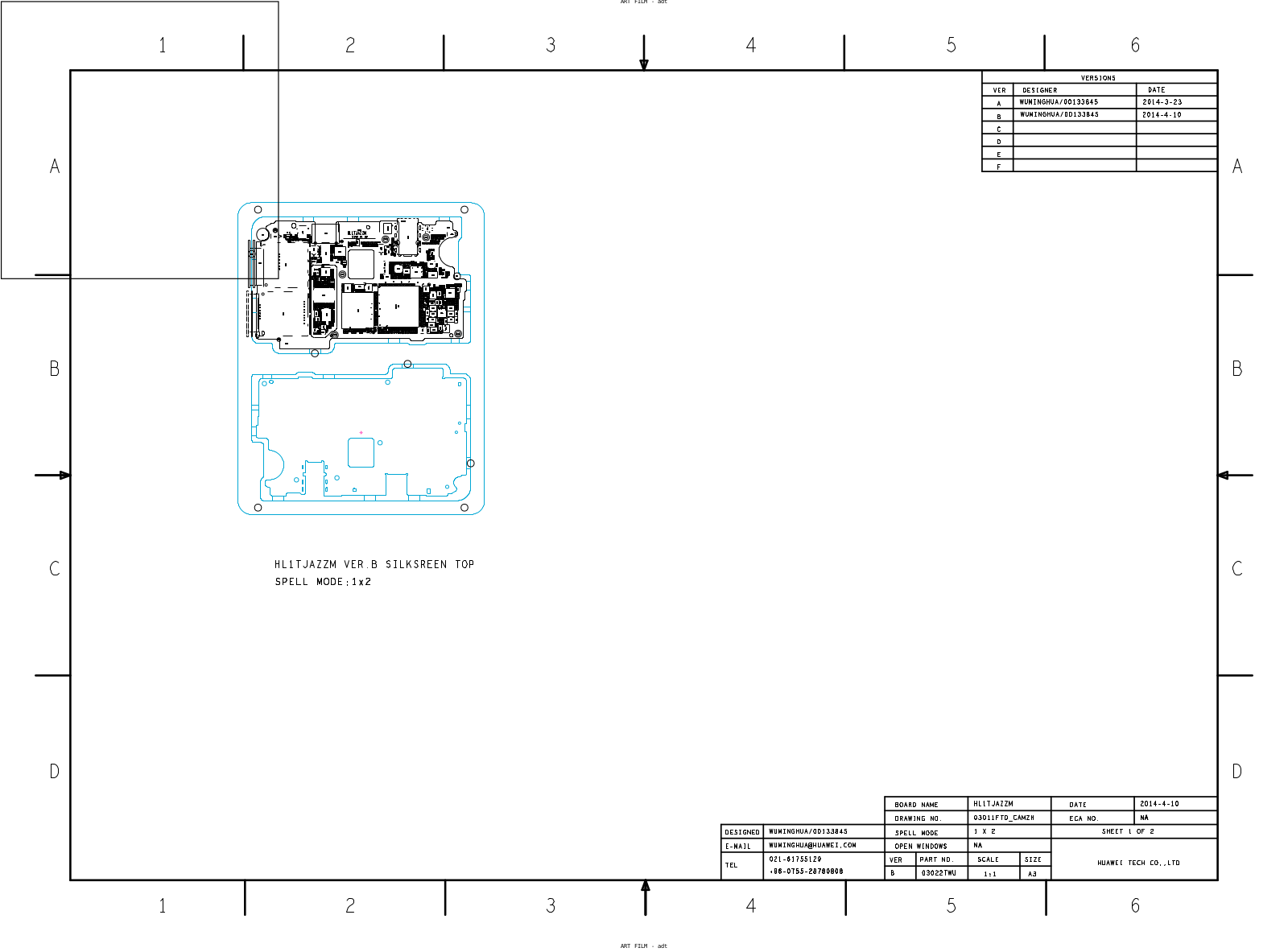 Huawei Mate 7, MT7-CL00 Schematic top boardview - ManualMachine.com