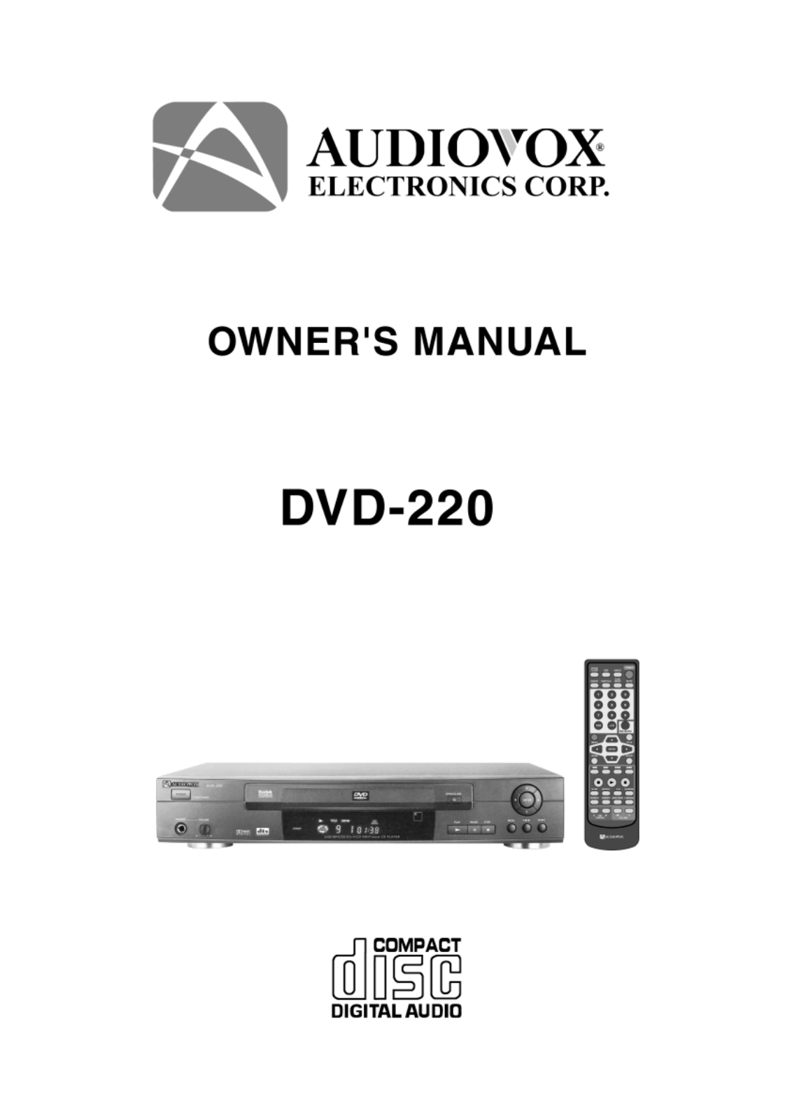 Audiovox 1286391 User Manual