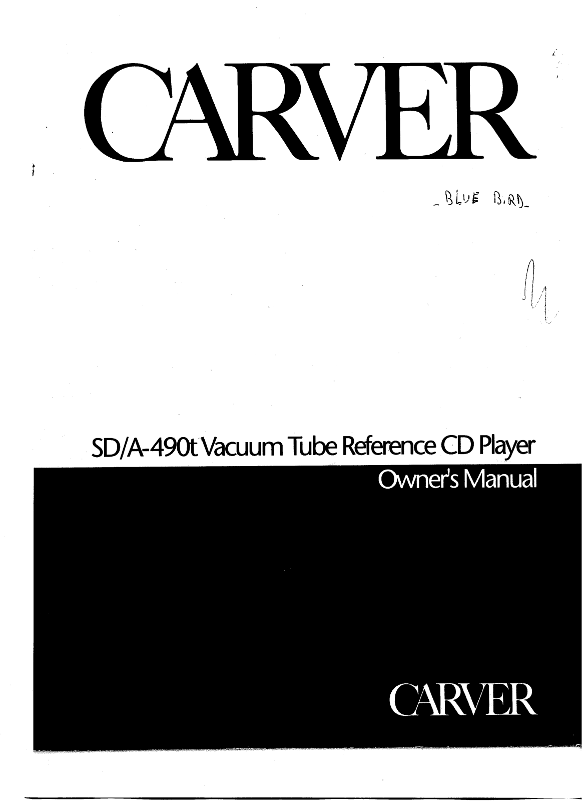 Carver SDA-490-T Owners manual