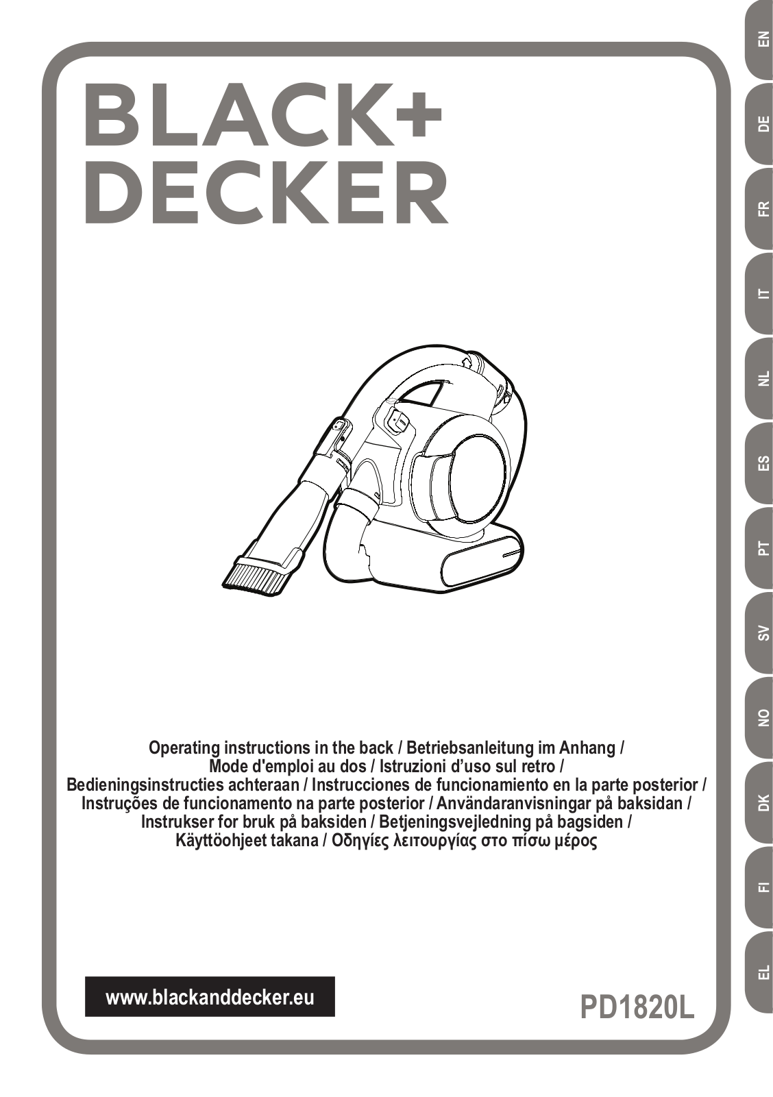 BLACK+DECKER PD1820LF-QW, PD1820L-QW User manual