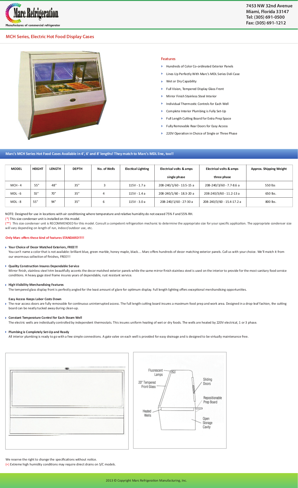 Marc Refrigeration MDL-6 User Manual