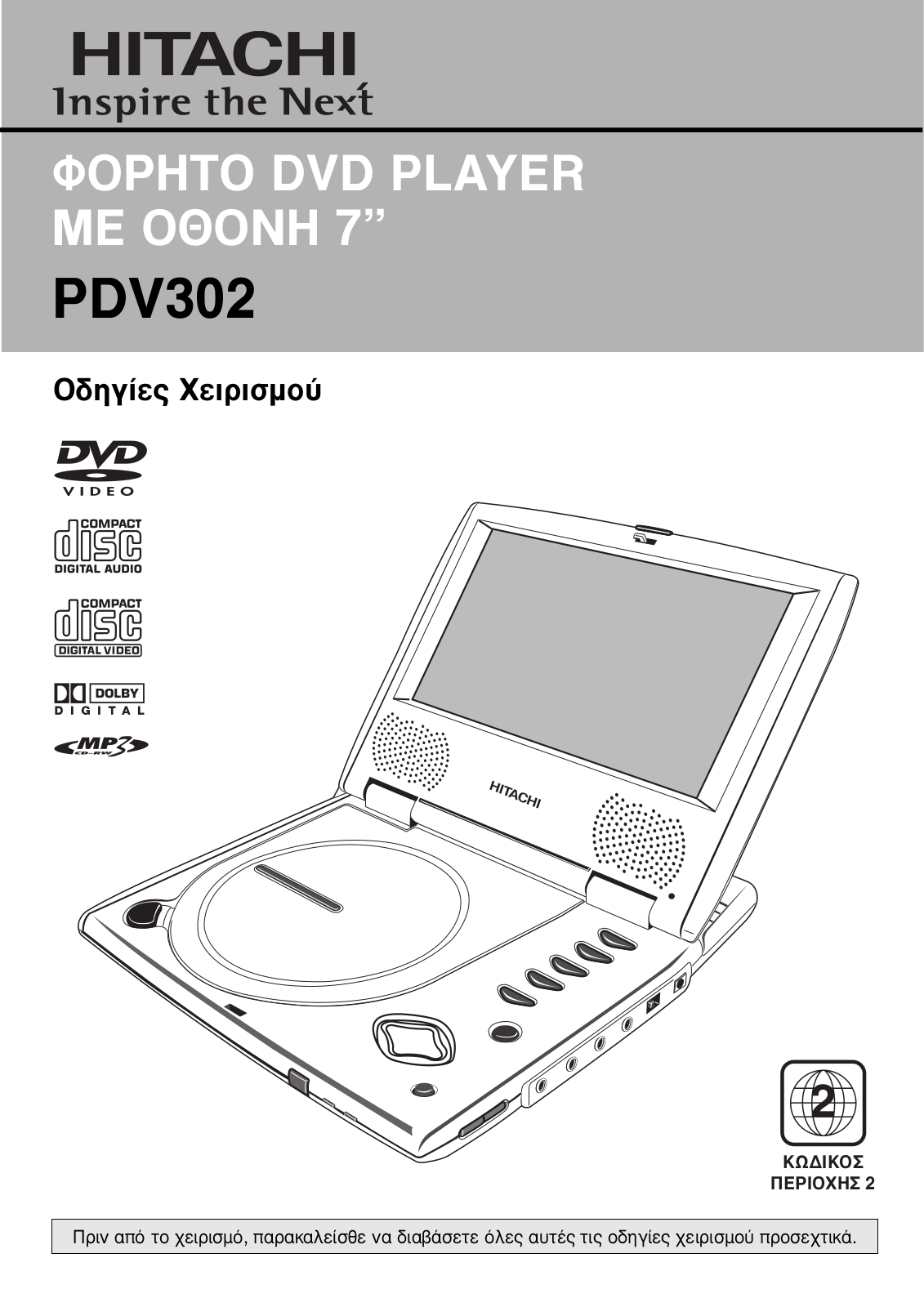 Hitachi PDV302 User Manual