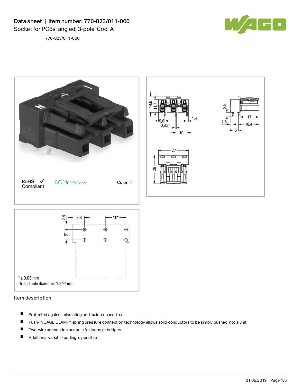 Wago 770-823/011-000 Data Sheet