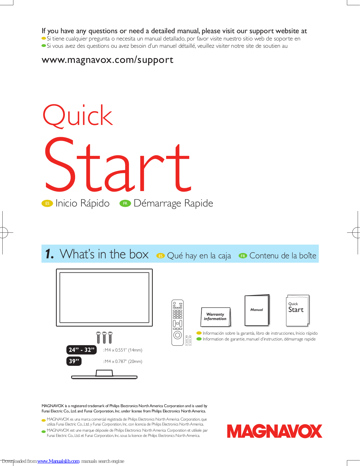 Magnavox 29me403v_f7 Quick Start Manual