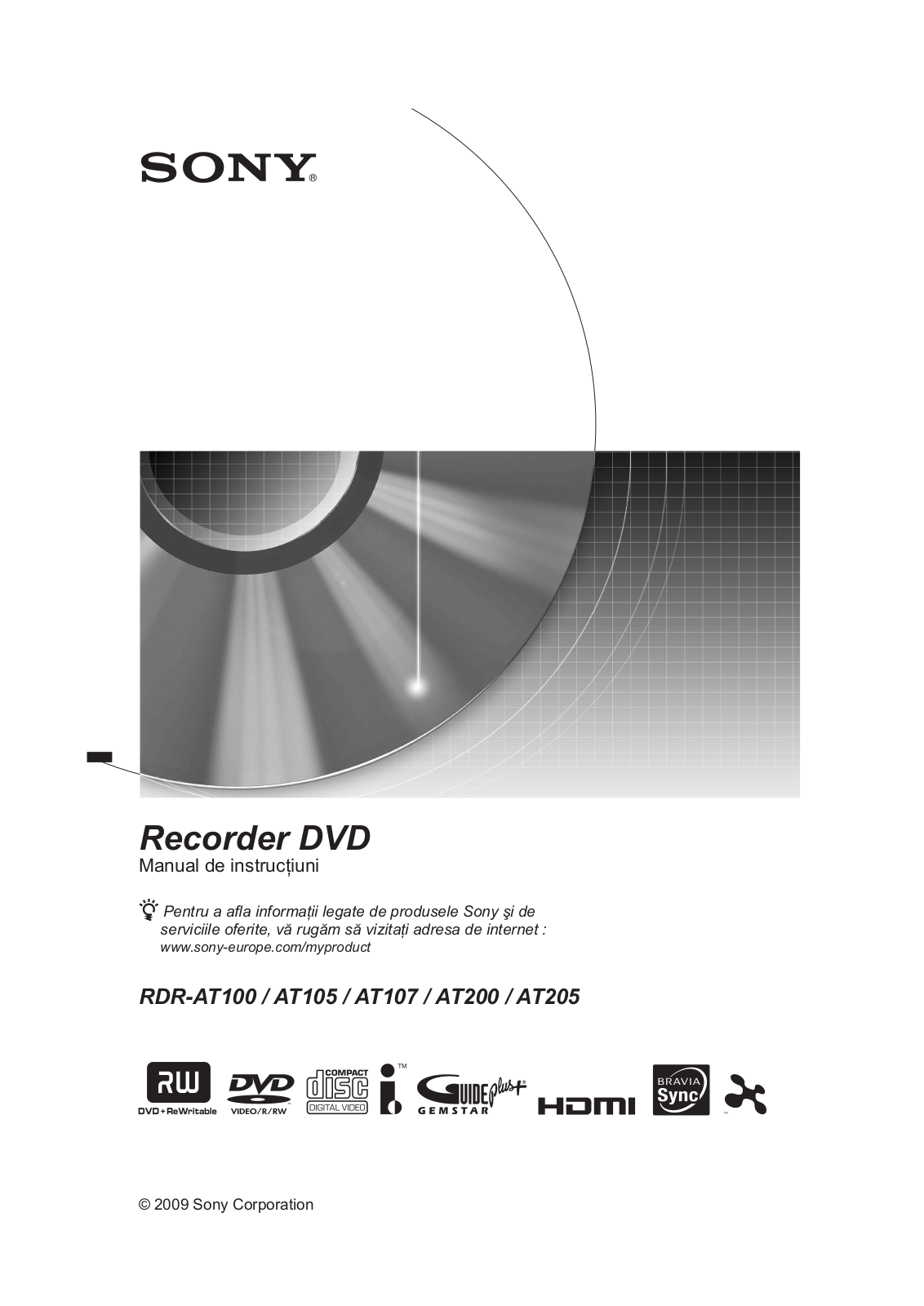 SONY RDR-AT200 User Manual