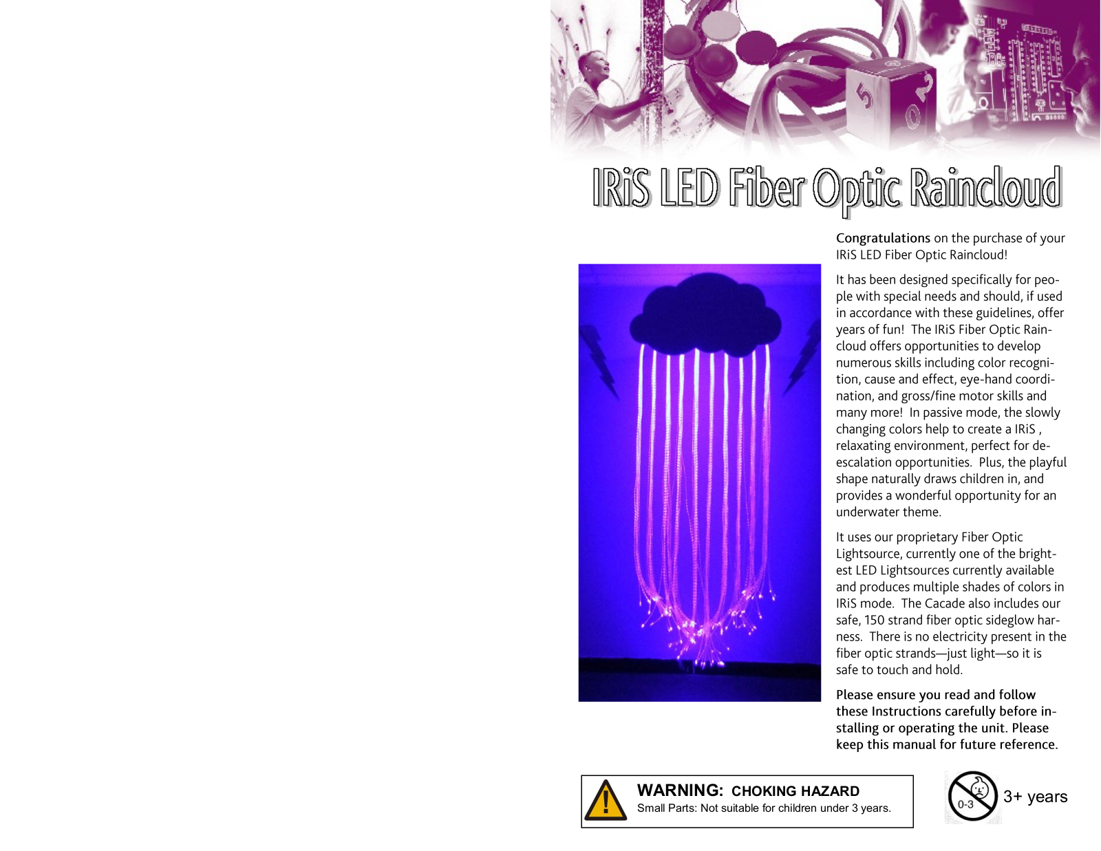Experia IRiS LED Fiber Optic Raincloud User manual - ManualMachine.com