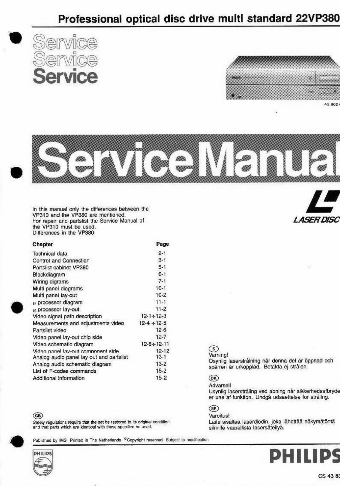 Philips 22VP380 User Manual