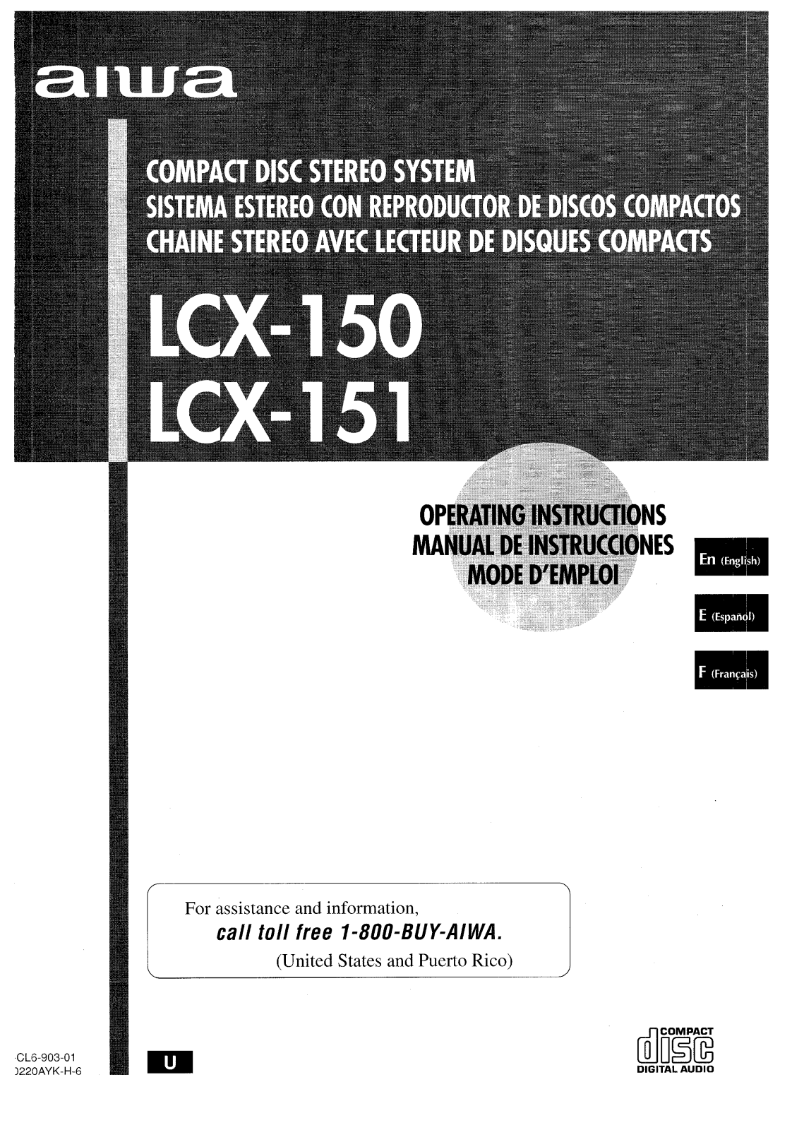 Sony LCX151, LCX150 Operating Instructions