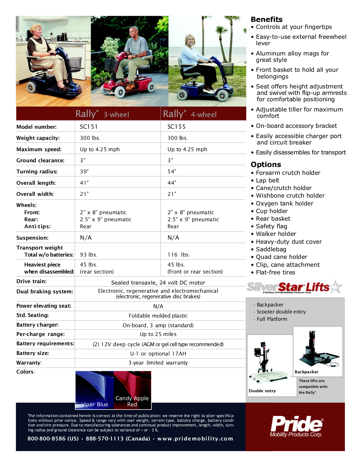 Pride Mobility SC151 User Manual