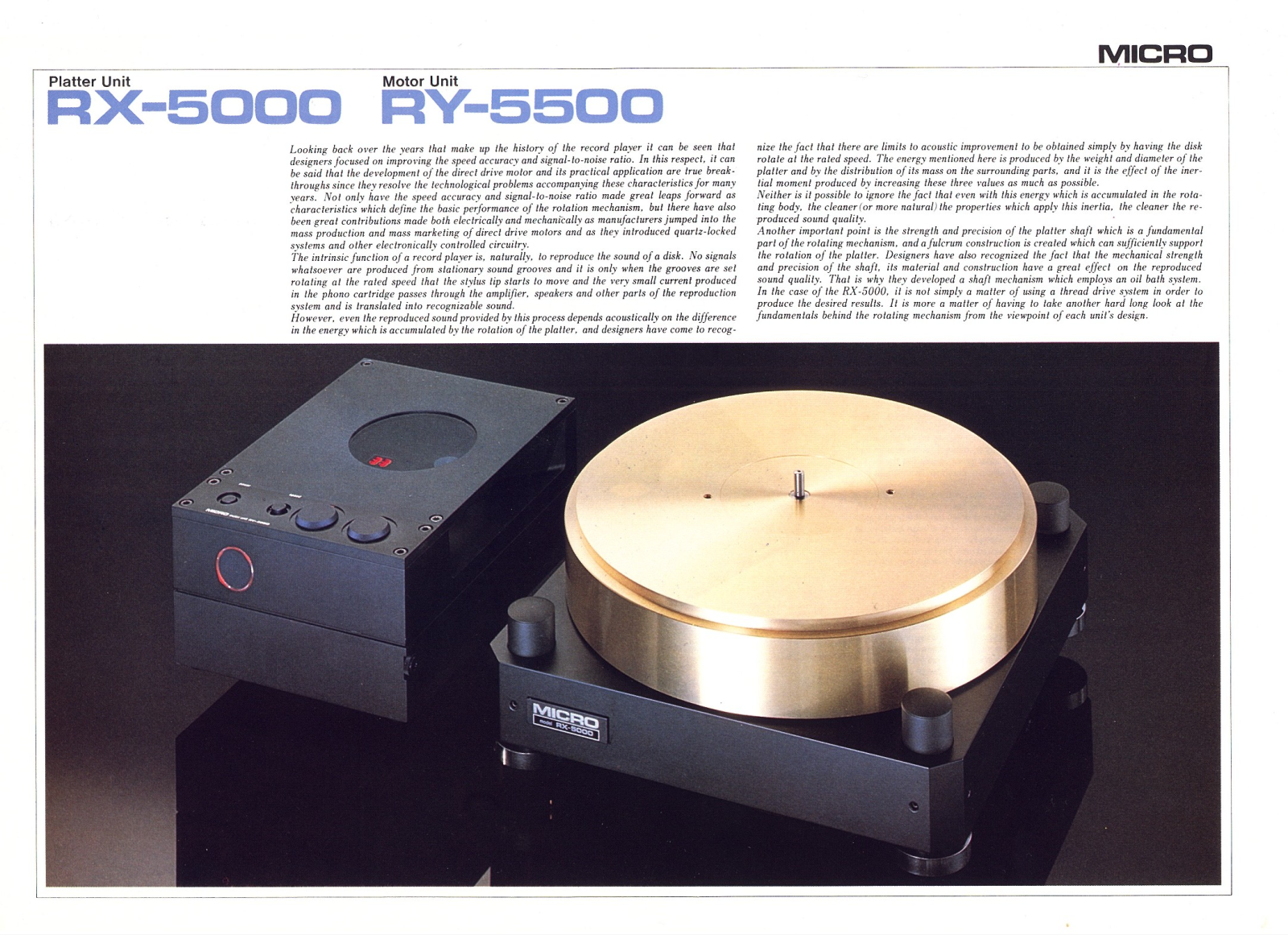 Micro Seiki RX-5000 Brochure