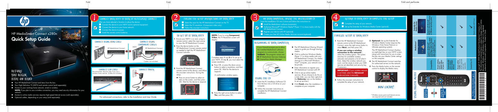 Hp MEDIASMART CONNECT X280N Software Guide