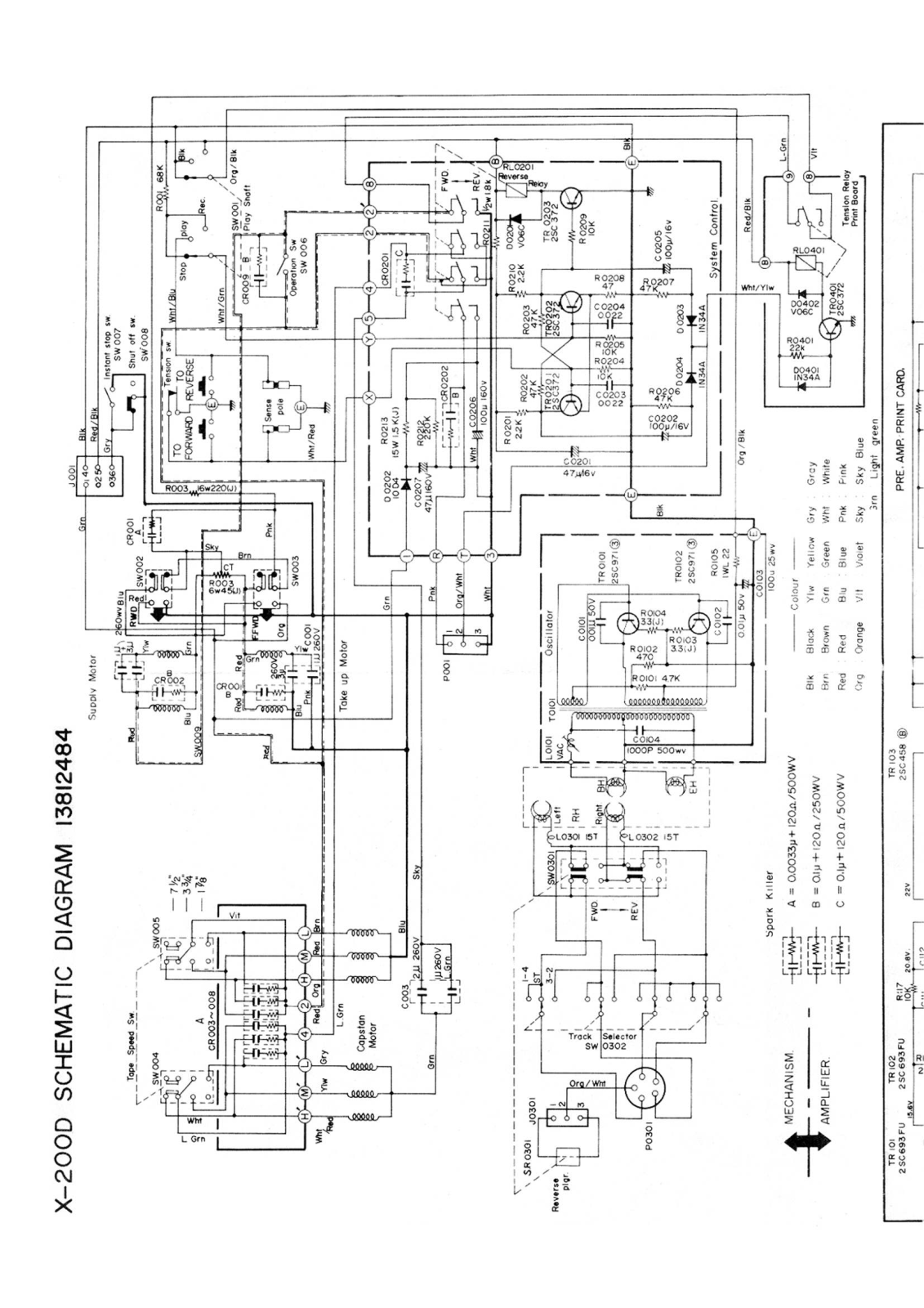 Akai X200D Schematic