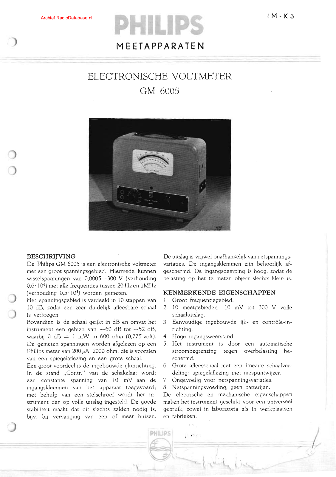 Philips GM6005 User Manual