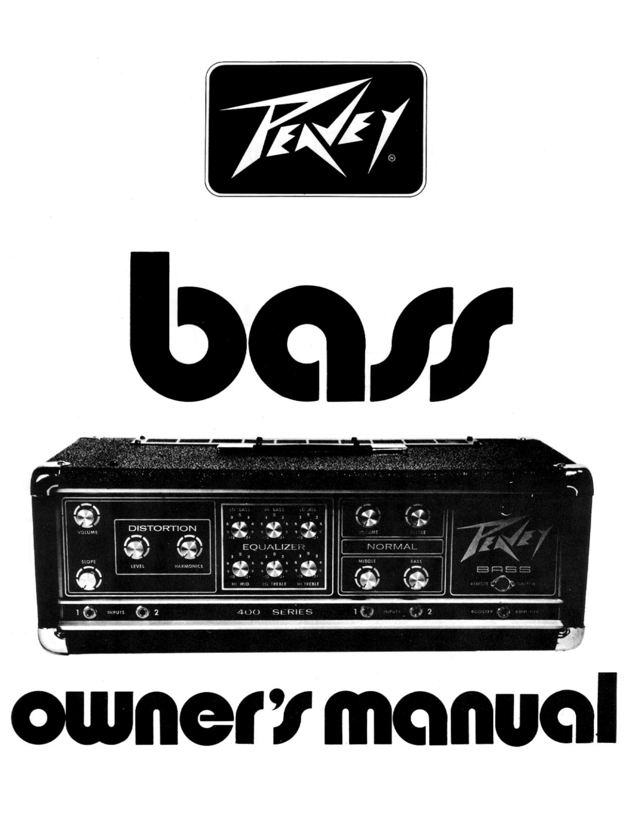 Peavey BASS Owners Manual