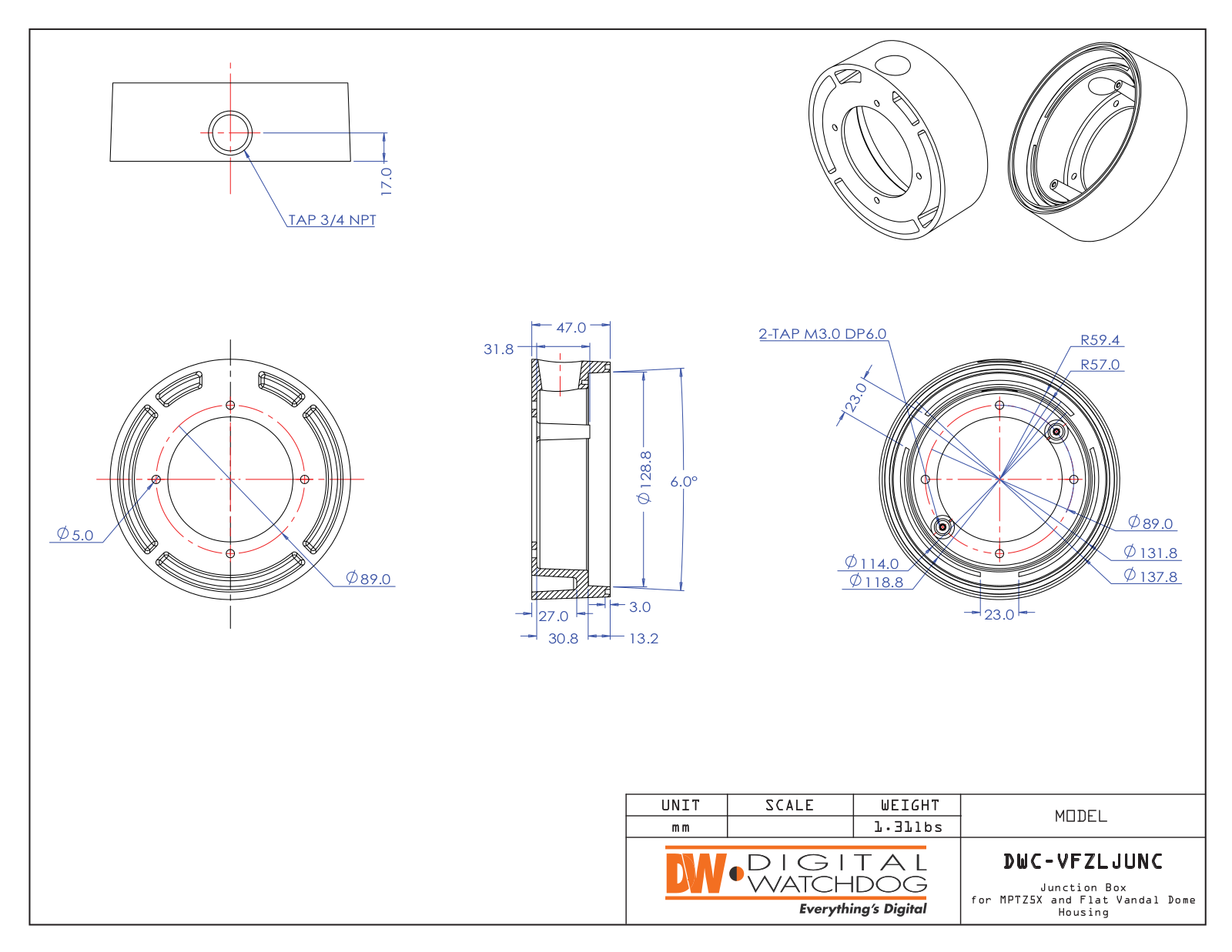 Digital Watchdog DWC-VFZJUNC Specsheet