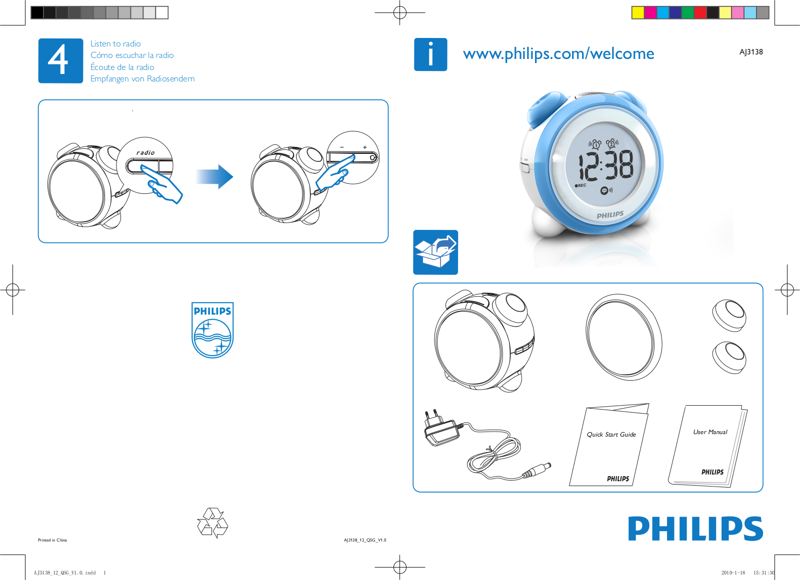 Philips AJ3138-12, AJ3138 User Manual