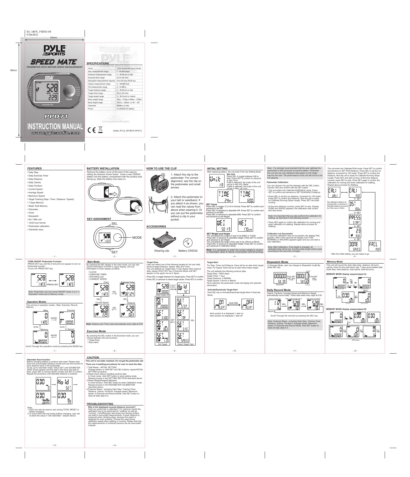 Pyle Audio PP-D71 User Guide