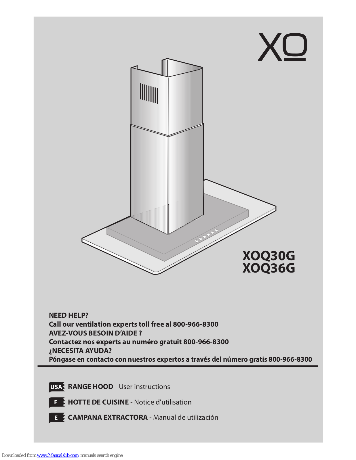 Xo XOQ30G User Instructions