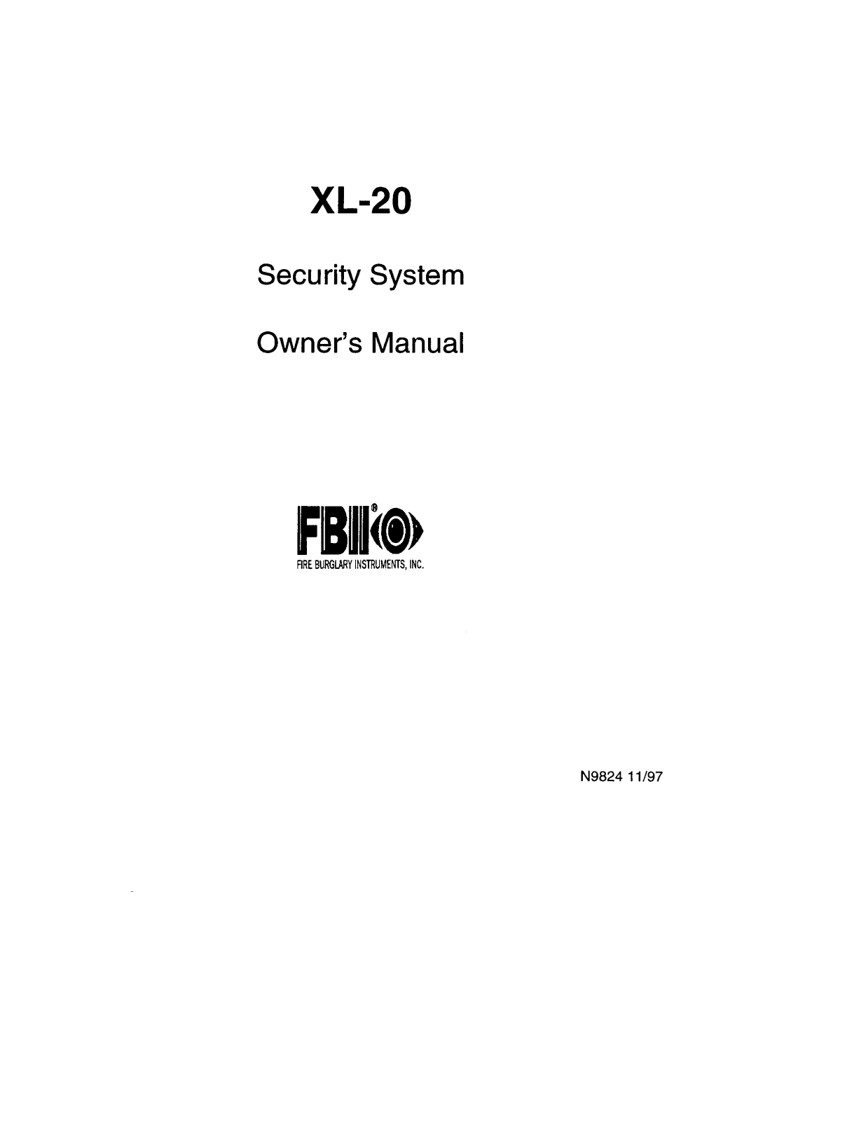 FBII XL-20 User Manual