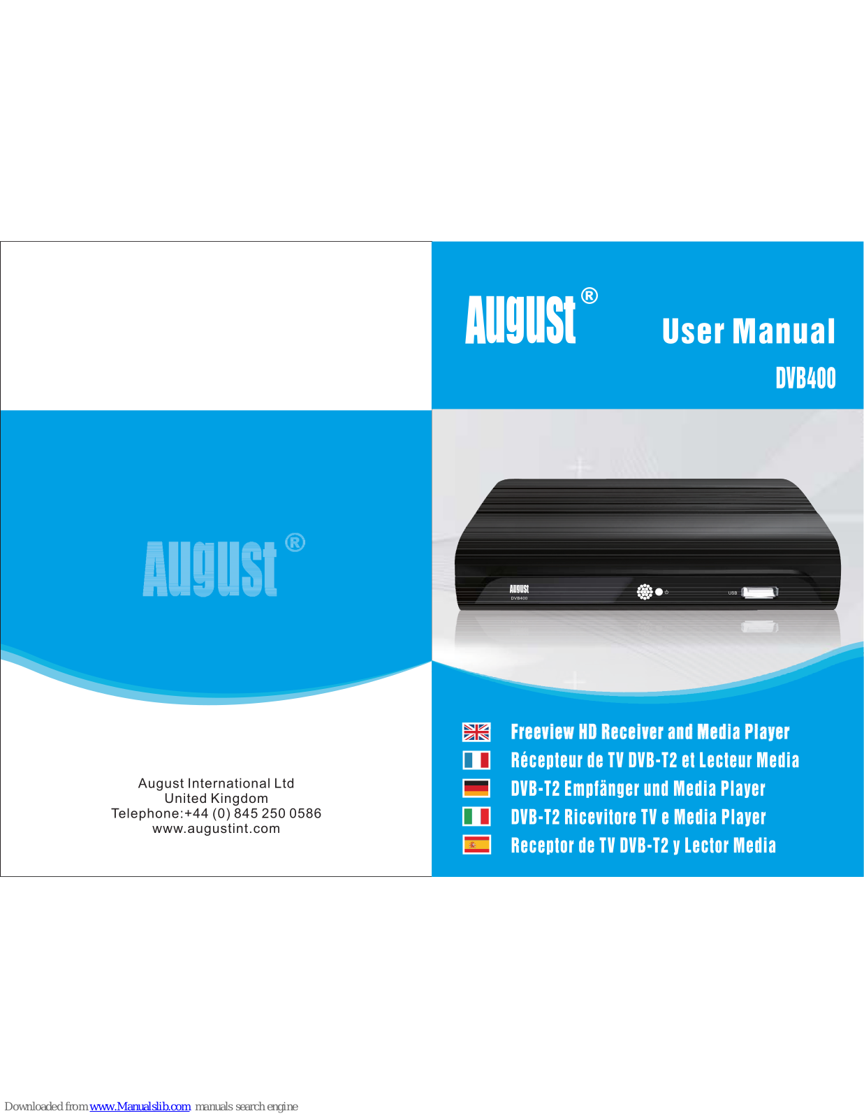 August DVB400 User Manual