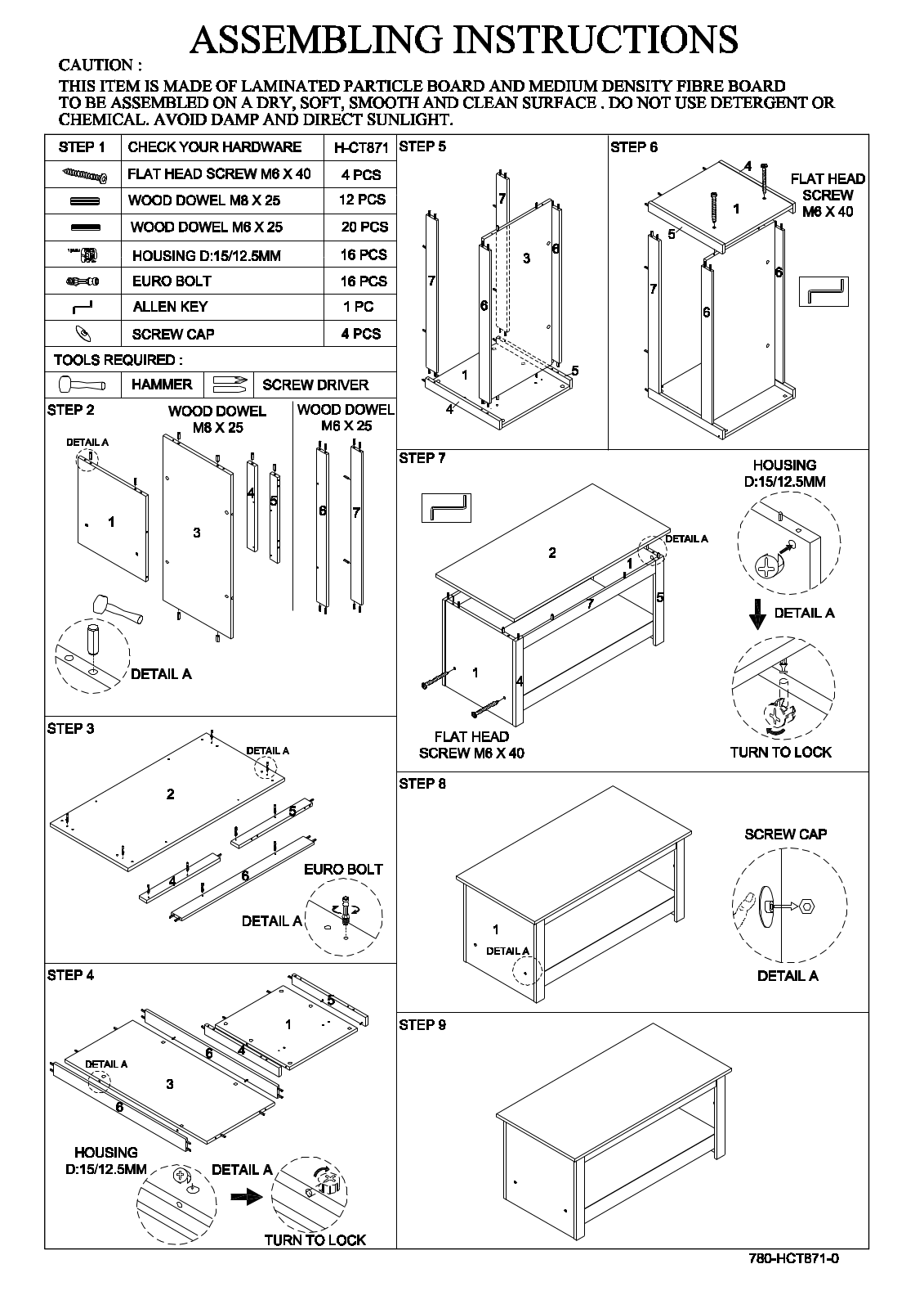 Argos 37157, 37158 ASSEMBLY INSTRUCTIONS