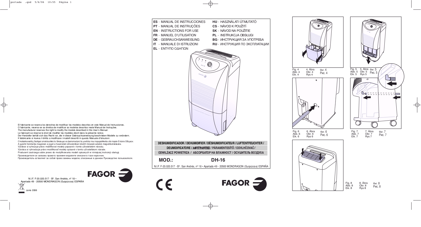 FAGOR DH16 User Manual