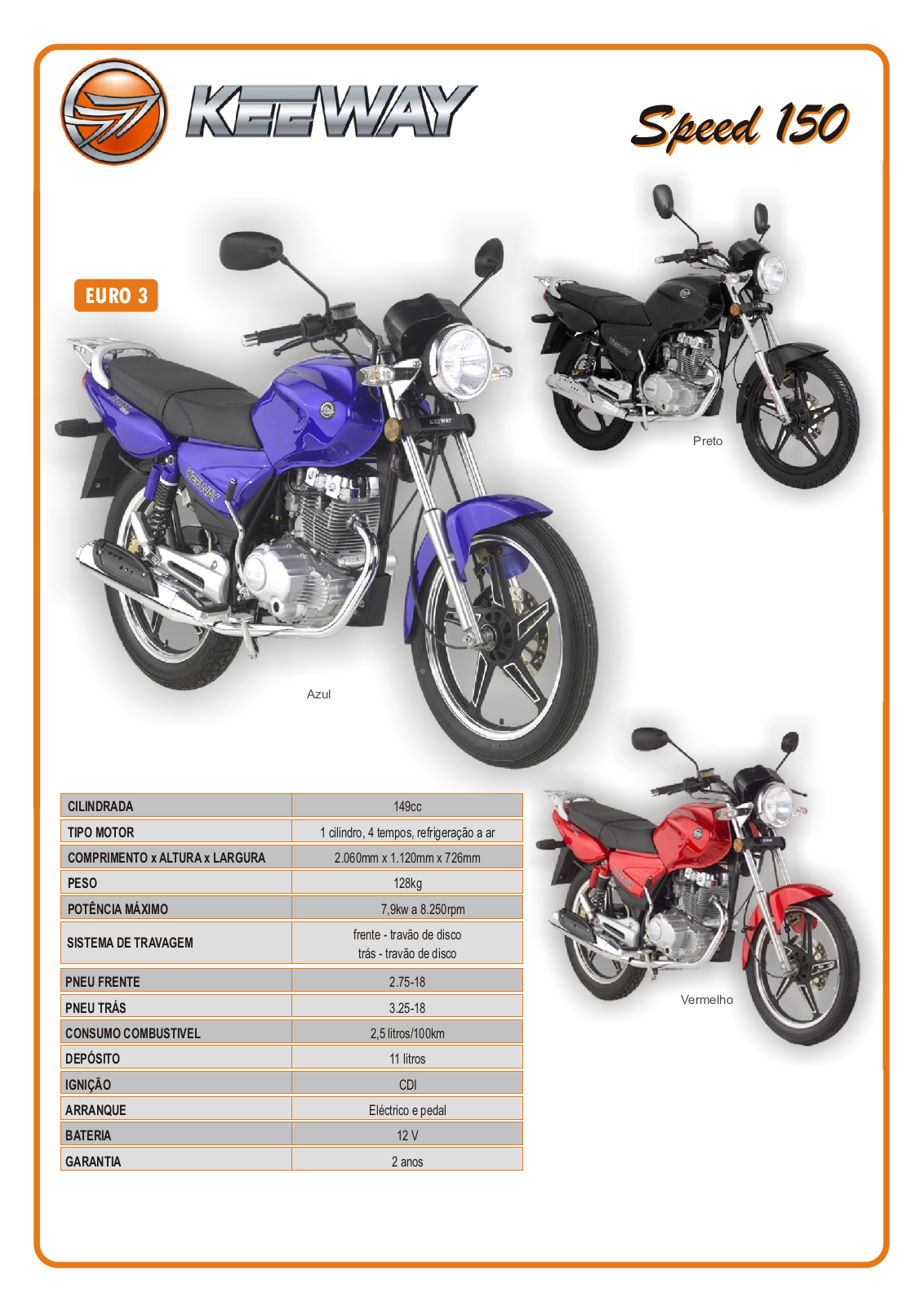 Keeway SPEED 150 Brochure