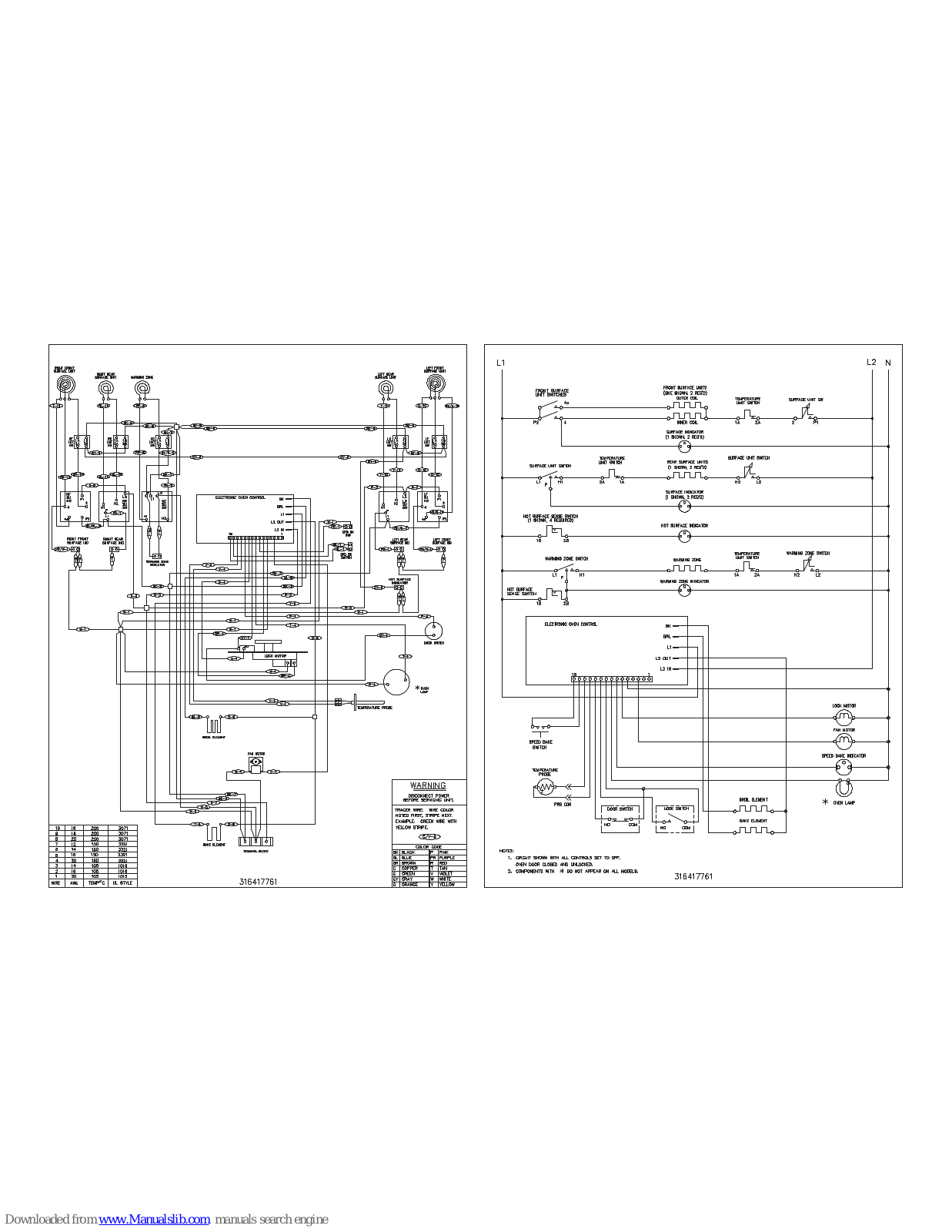 Frigidaire GLEFZ379FCA Wiring Diagram