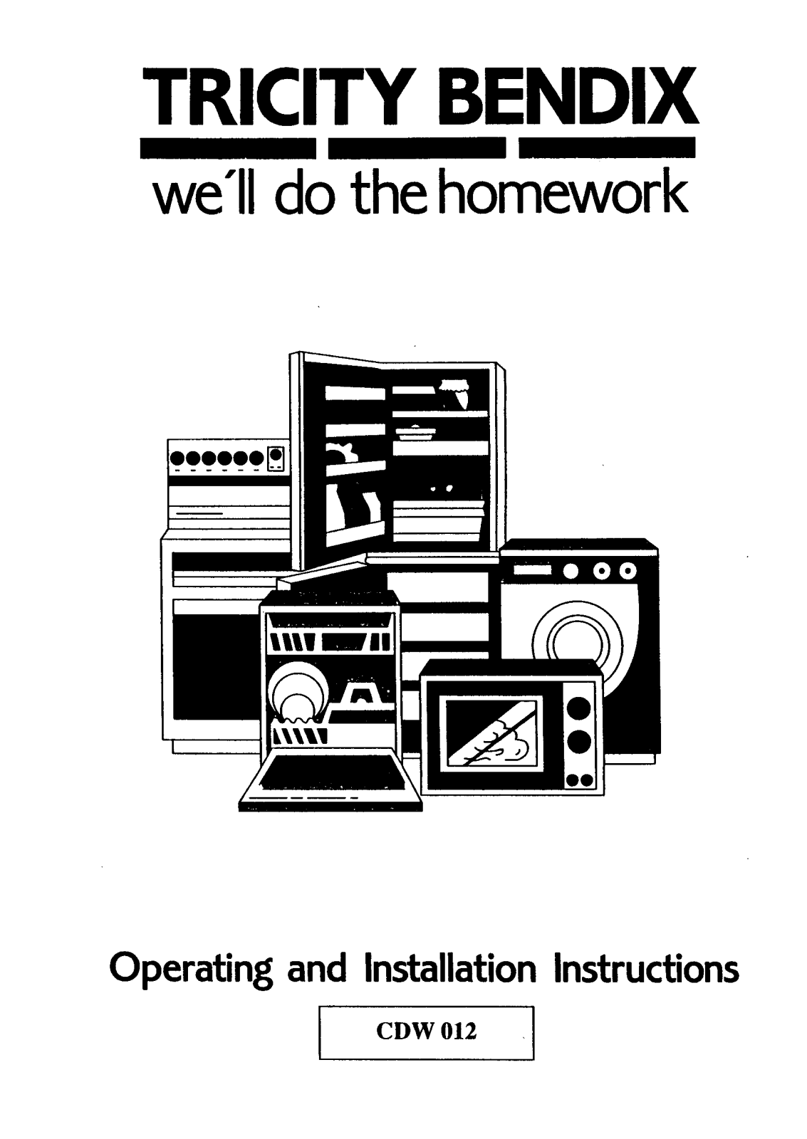 Tricity Bendix CDW012 Operating Instruction