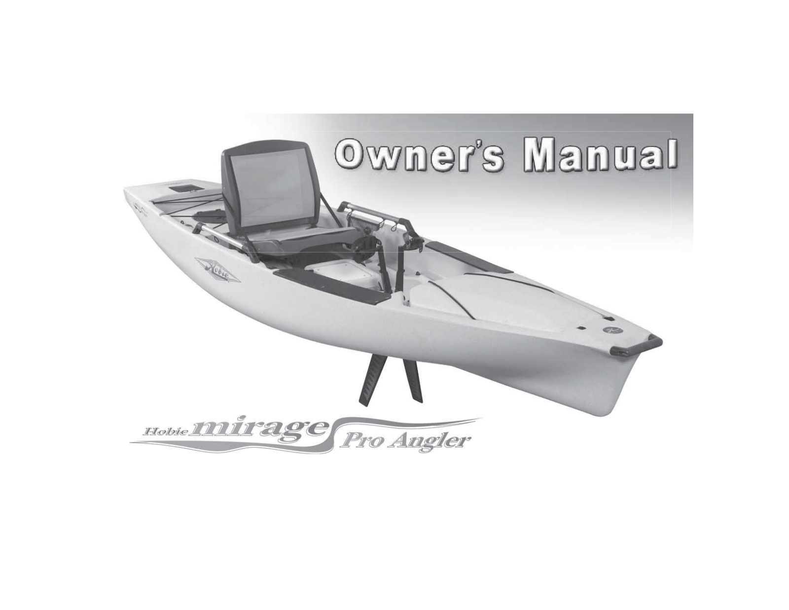 Hobie Mirage Pro Angler User Manual