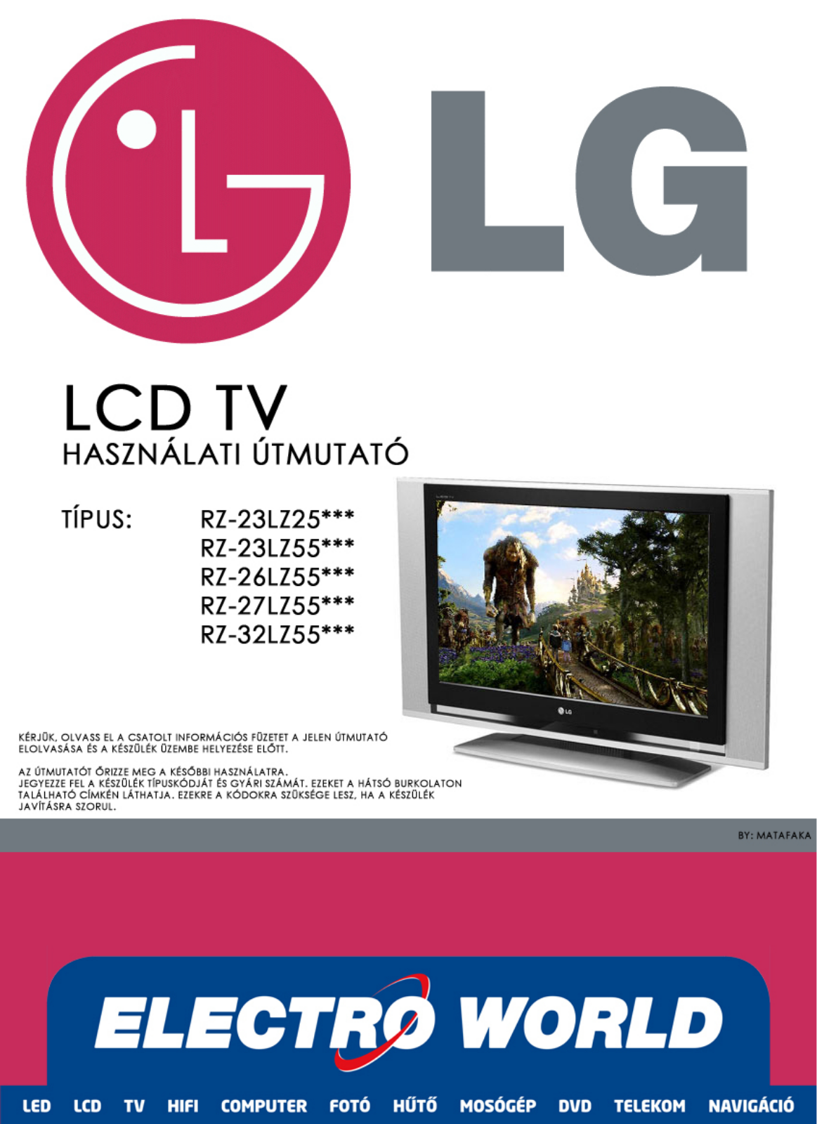 Lg RZ-32LZ5500, RZ-27LZ5500, RZ-26LZ5500, RZ-23LZ5500, RZ-23LZ2500 User Manual