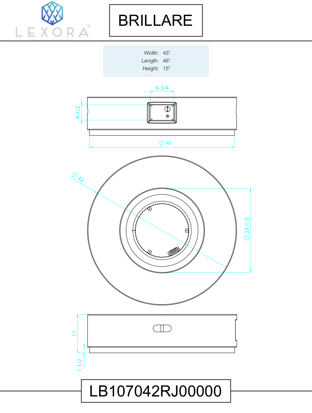 Lexora LB107042RJ00000, LB107042RK00000 Specifications - ManualMachine.com