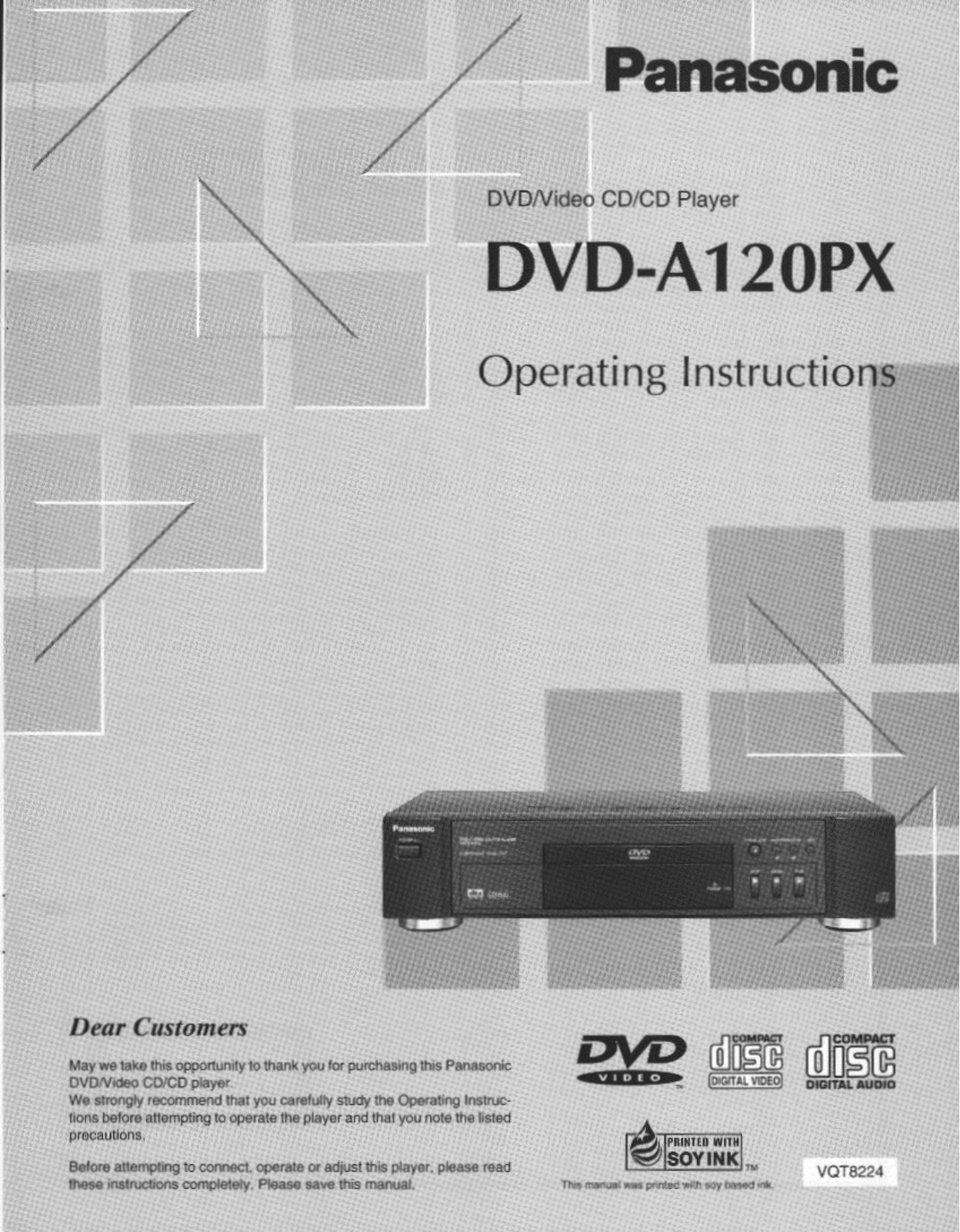 Panasonic DVD-A120PX Operating Instruction