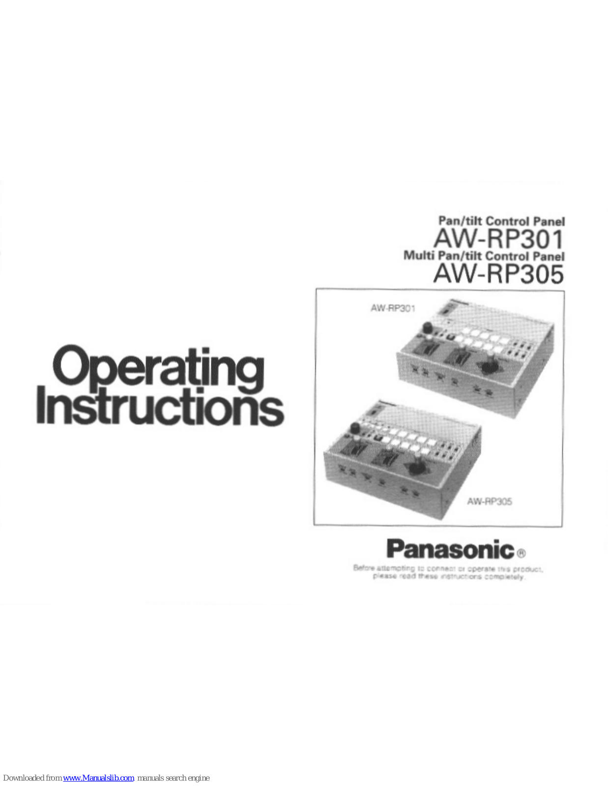 Panasonic AW-RP301, AW-RP305 Operating Instructions Manual