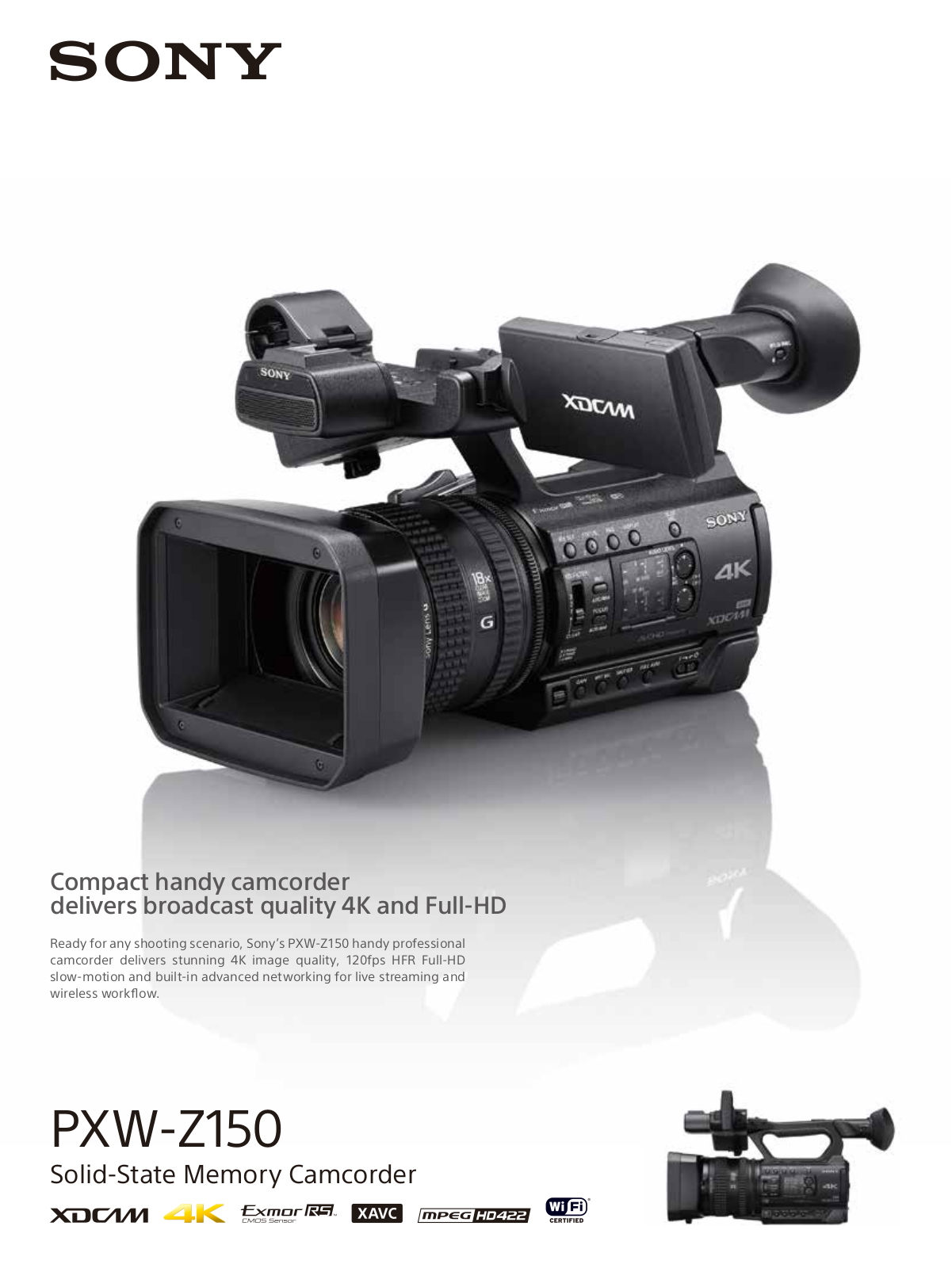 Sony PXWZ150-EDU User Manual