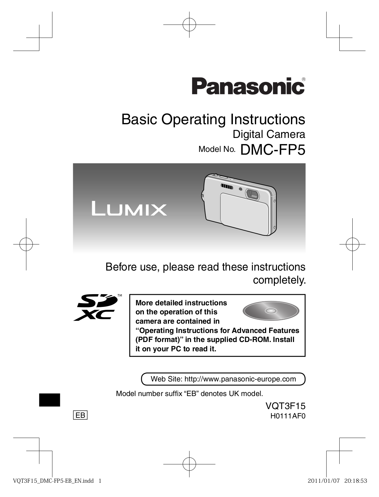 PANASONIC DMCFP5EB User Manual