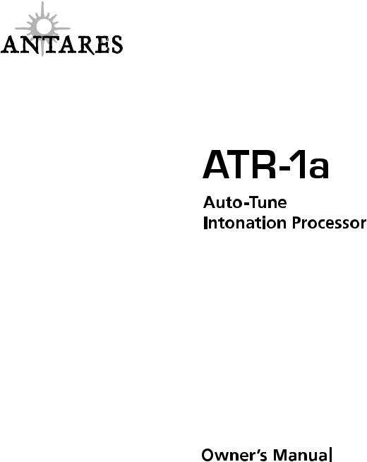 Antares ATR-1a User Manual