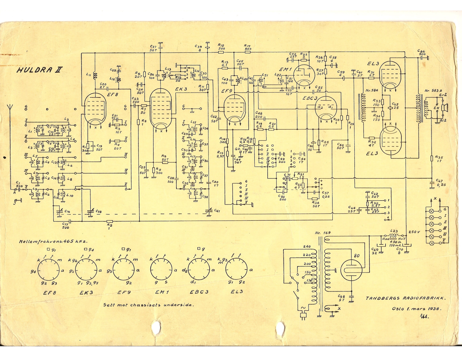 Tandberg Huldra 2 Schematic