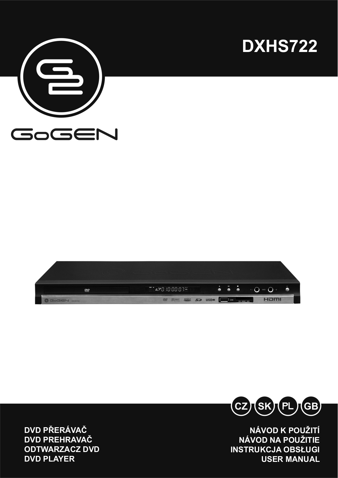 GoGEN DXHS 722 User Manual