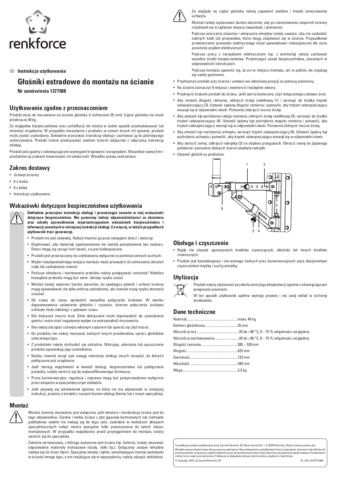 Renkforce 1377588 Operating Instructions