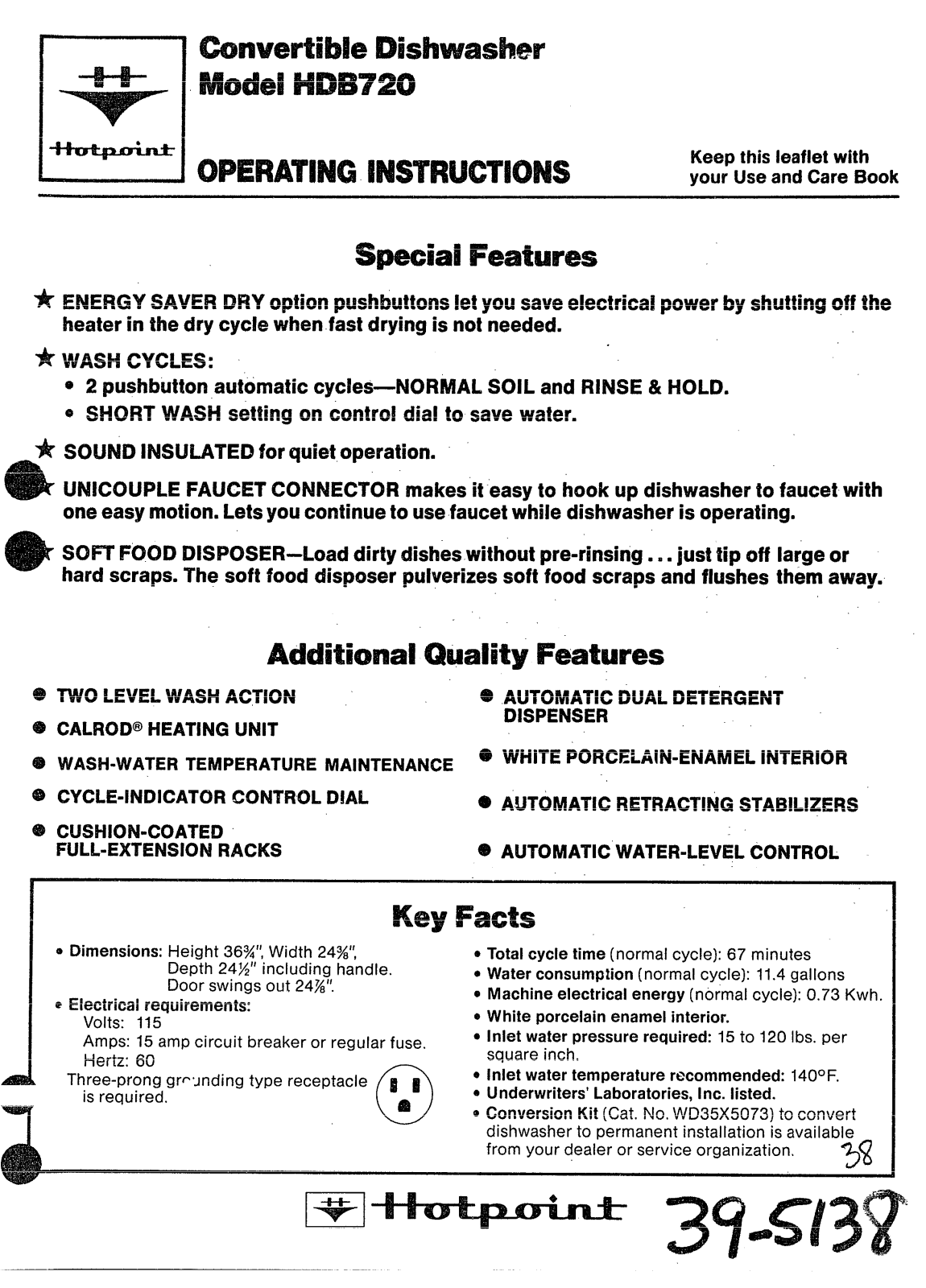 GE HDB720 Operating Instructions - ManualMachine.com