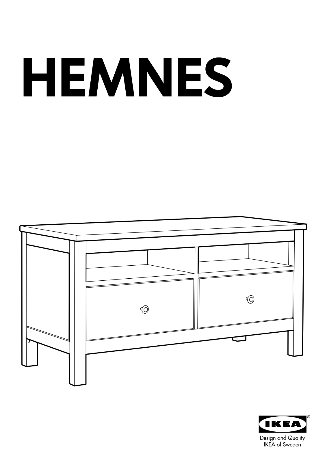 IKEA HEMNES TV BENCH 43X19