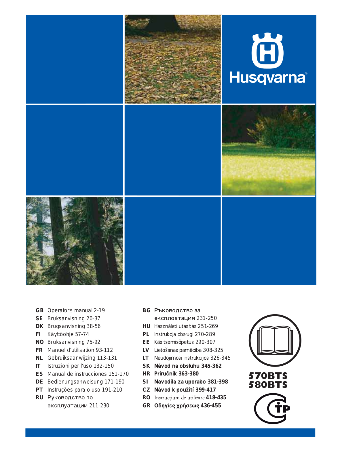 Husqvarna 570BTS, 580BTS User Manual