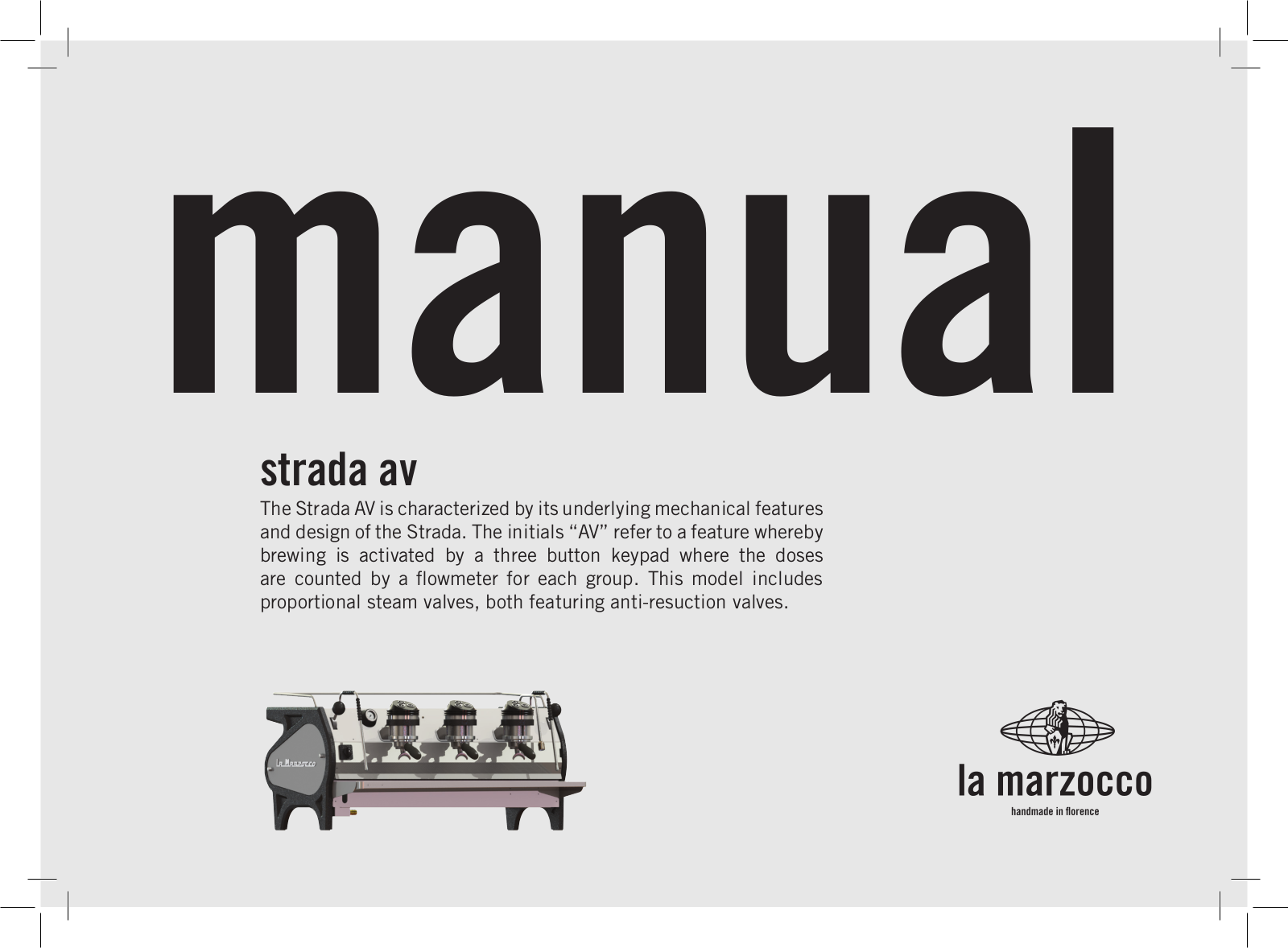 La Marzocco Strada AV User Manual