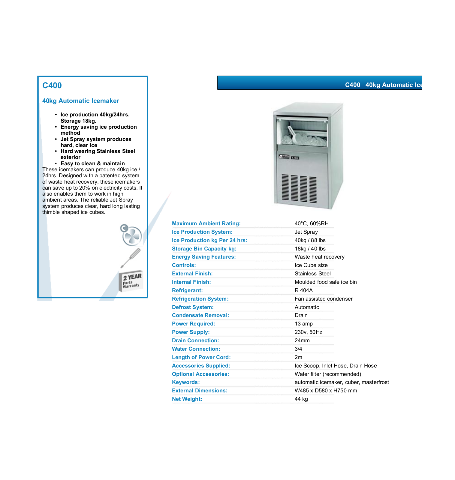 Valera C400 DATASHEET