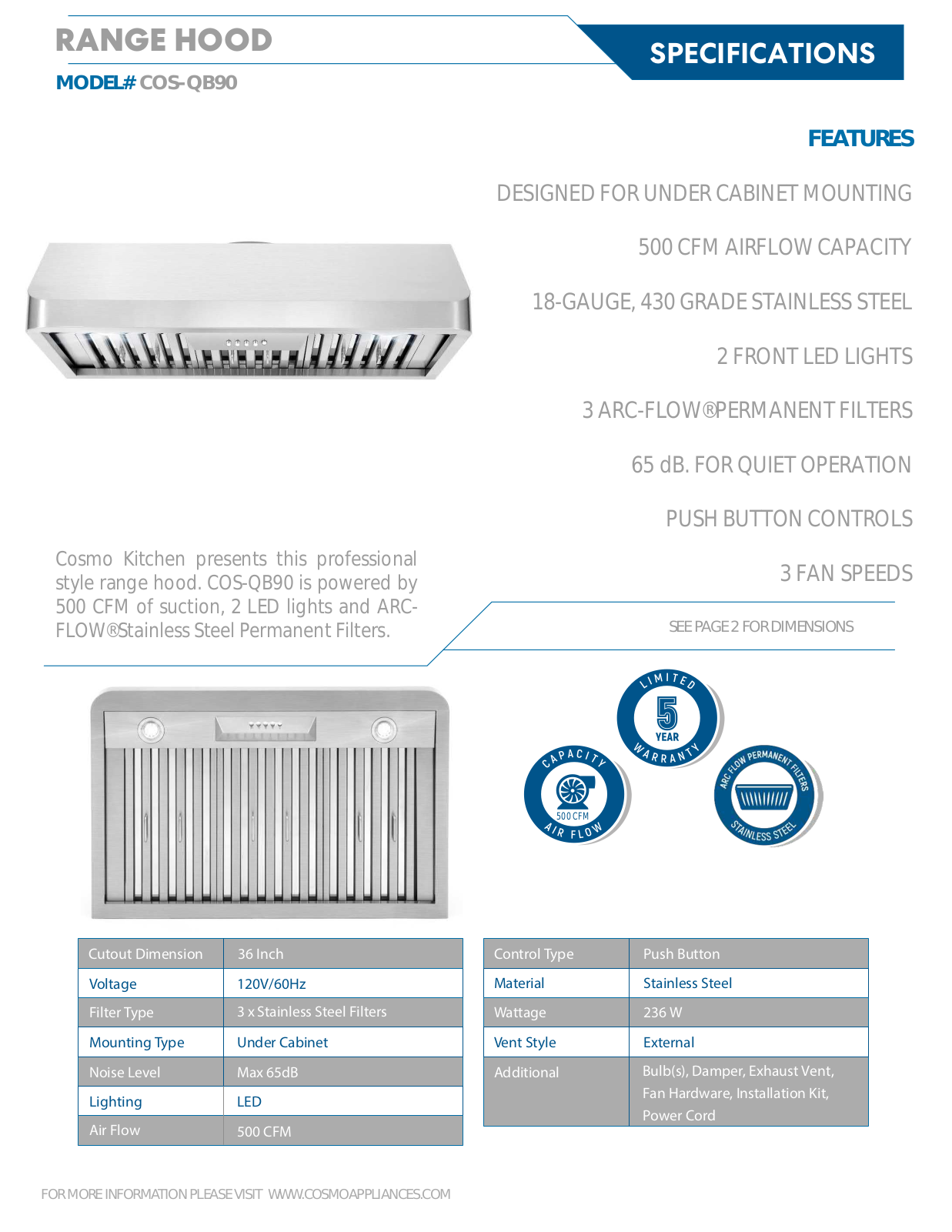 Cosmo DVRD1201 Specifications - ManualMachine.com