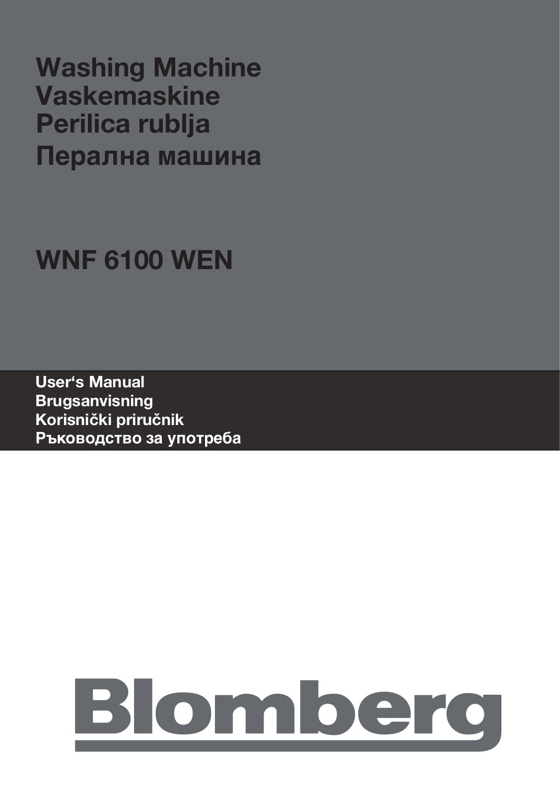 Blomberg WNF 6100 WEN User Manual