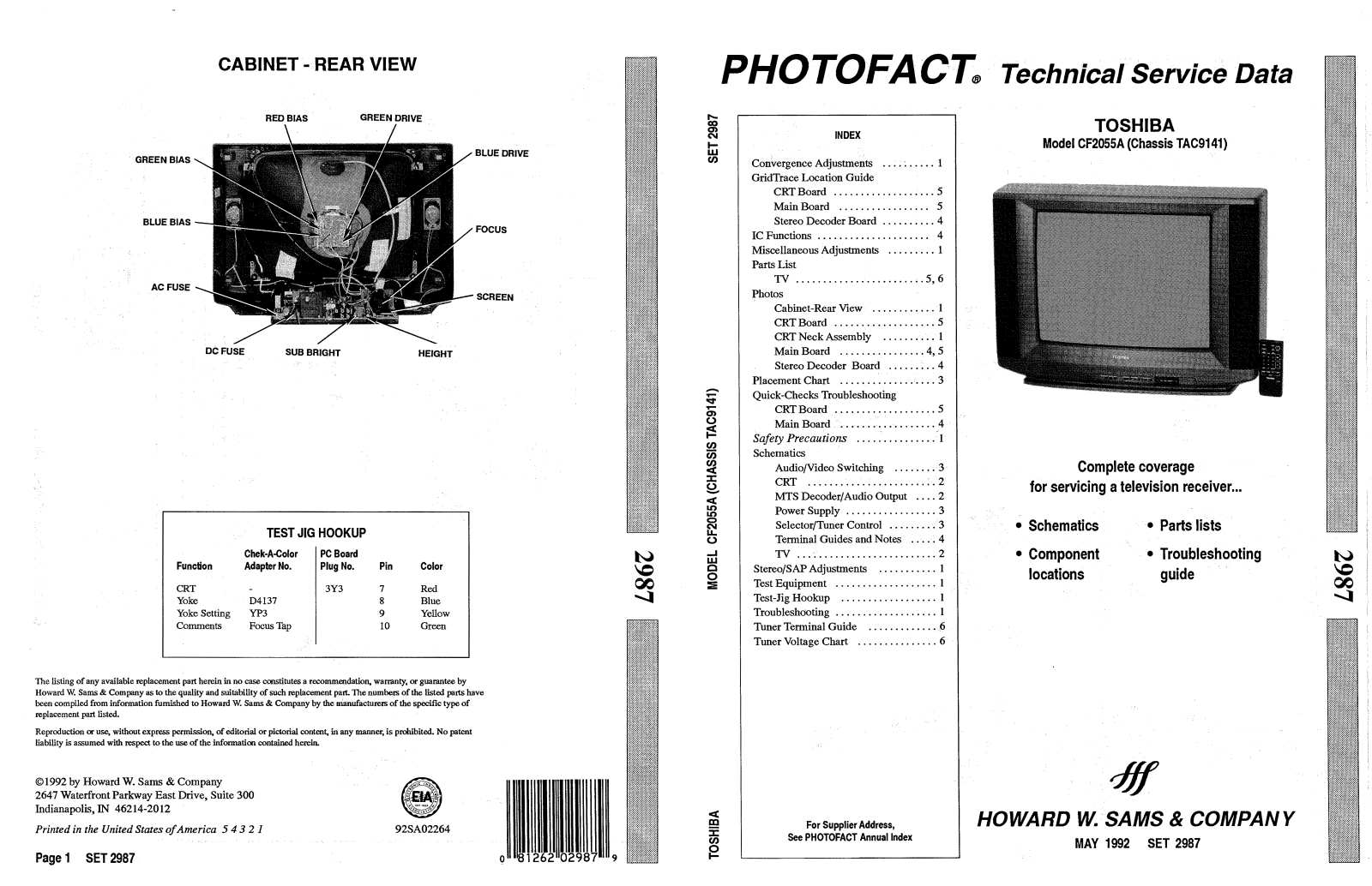 Toshiba CF2055A Service Manual