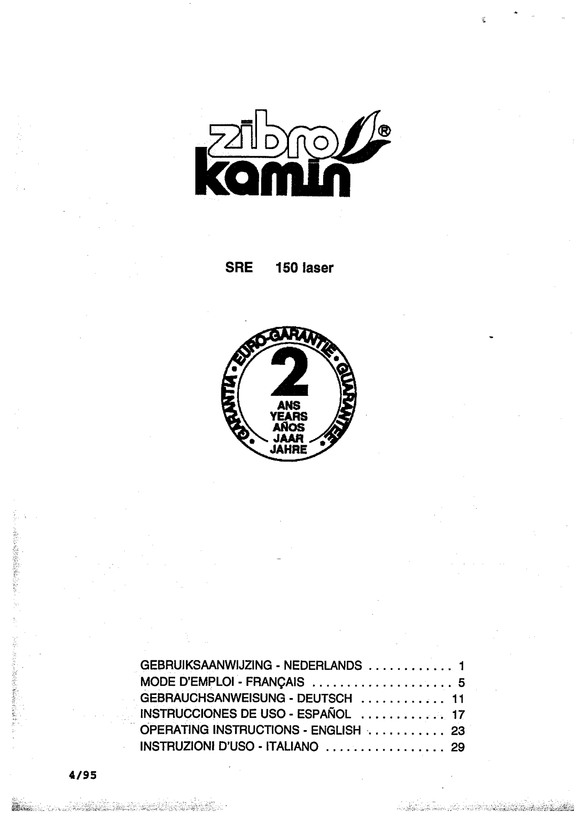 Zibro SRE150 user manual